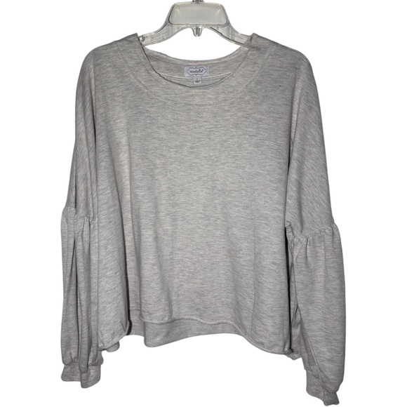 Mud Pie Tops - Mud Pie Heather Gray Babydoll Sweatshirt‎ – Size Large